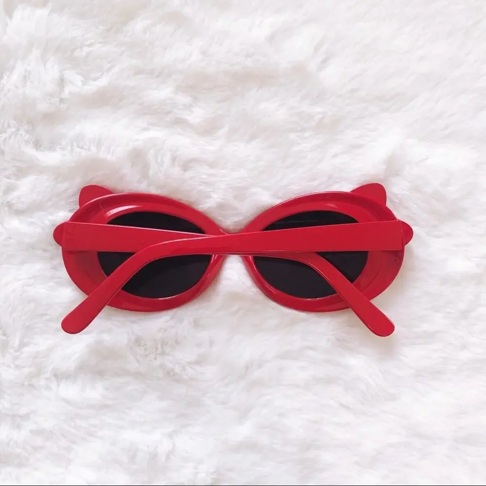 Everly Red Toddler Girl Fashion Bow Sunglasses
